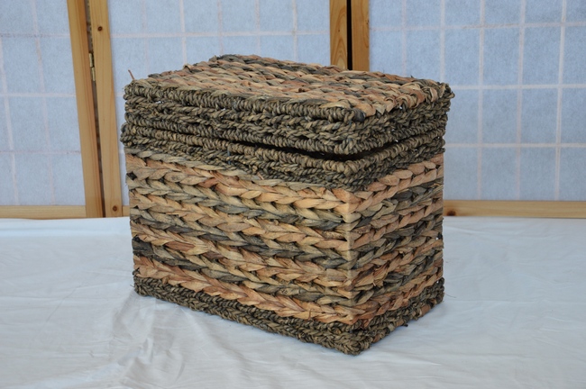 26-0002/1 BAULE PORTA BIANCHERIA RATTAN VIMINI CM 60X33X34 H